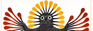 Inuit stonecut print of an owl