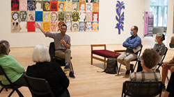 Director Craig Hadley leading an Exteneded Education Programs in the museum galleries