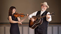 April Verch & Joe Newberry playing instruments. 