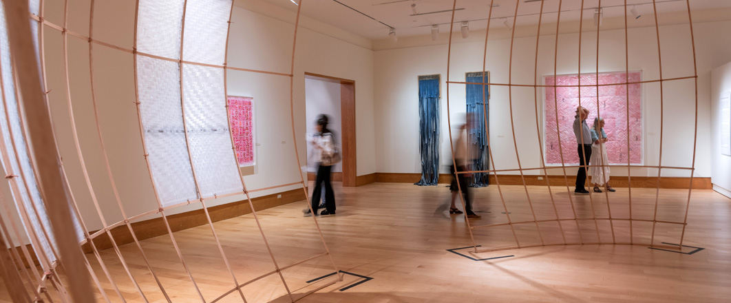 Installation view of "This Old House Is All We Have" by Caroline Monnet.