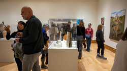 People in the galleries during the winter 2024 reception. 