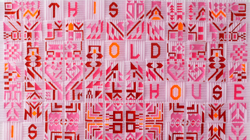 Image: Caroline Monnet, This Old House Is All We Have. 2025, Embroidery on sill gasket. 42 x 42 in. detail.