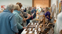 People shopping the 2025 Spring Art Market